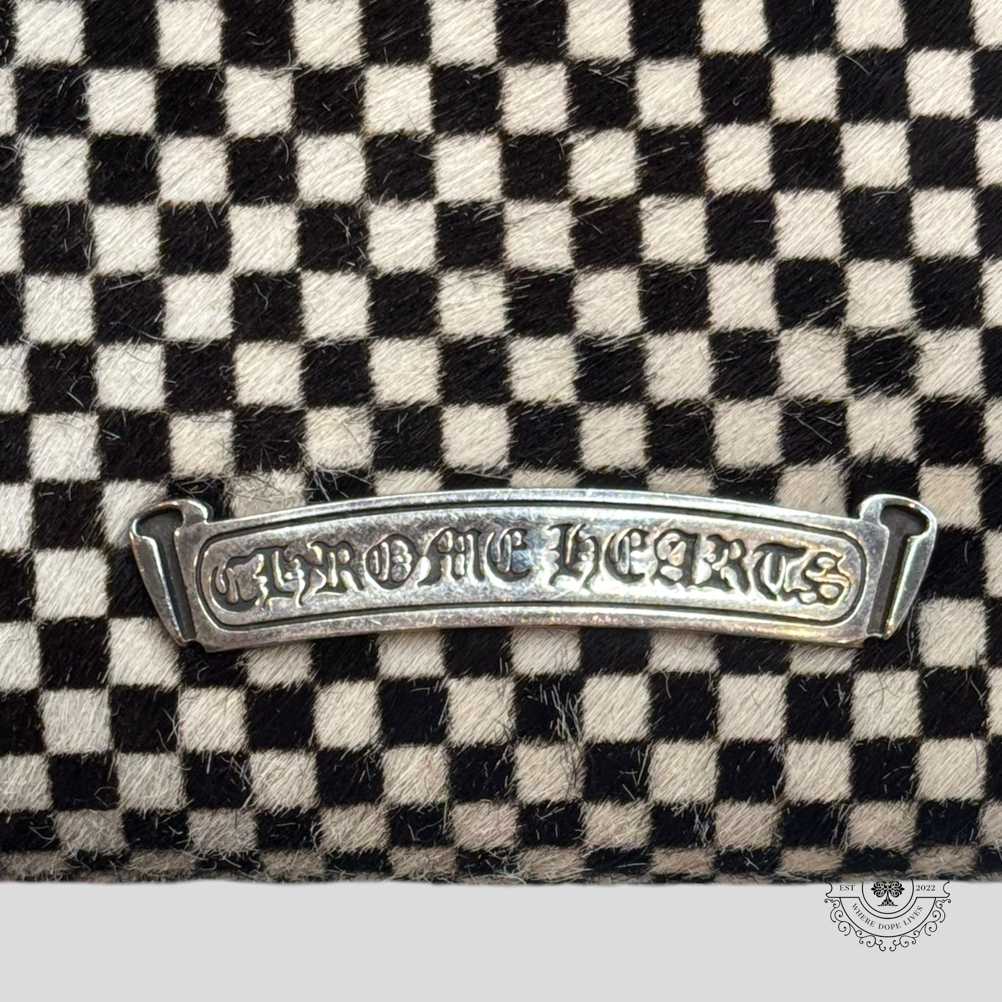 Chrome Hearts Checkered Zip Up Wallet