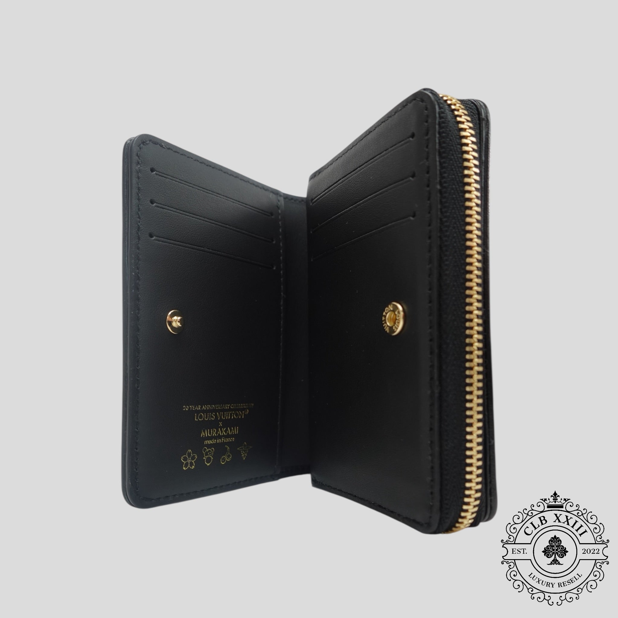 Louis Vuitton Takashi Murakami Lou Wallet in Black