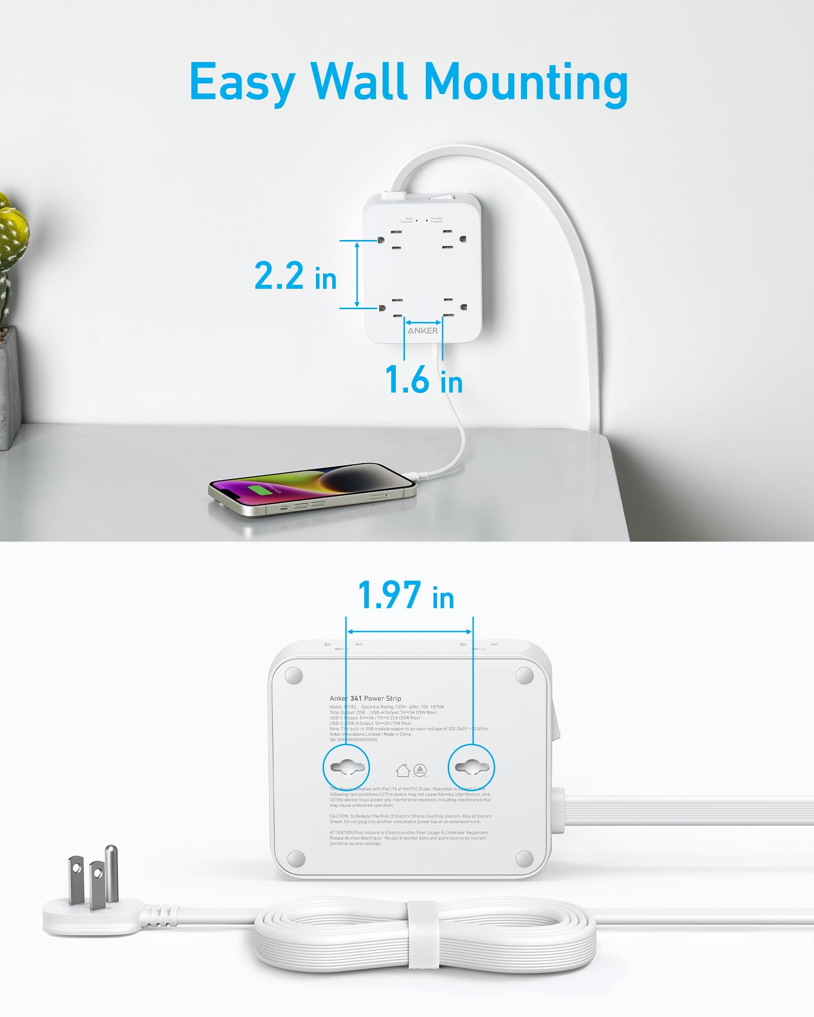 Multiprise USB Anker <b>341</b>