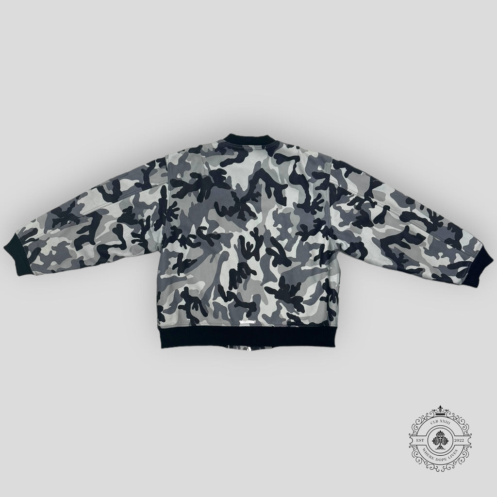 Chrome Hearts Camouflage Baseball Leather Jacket