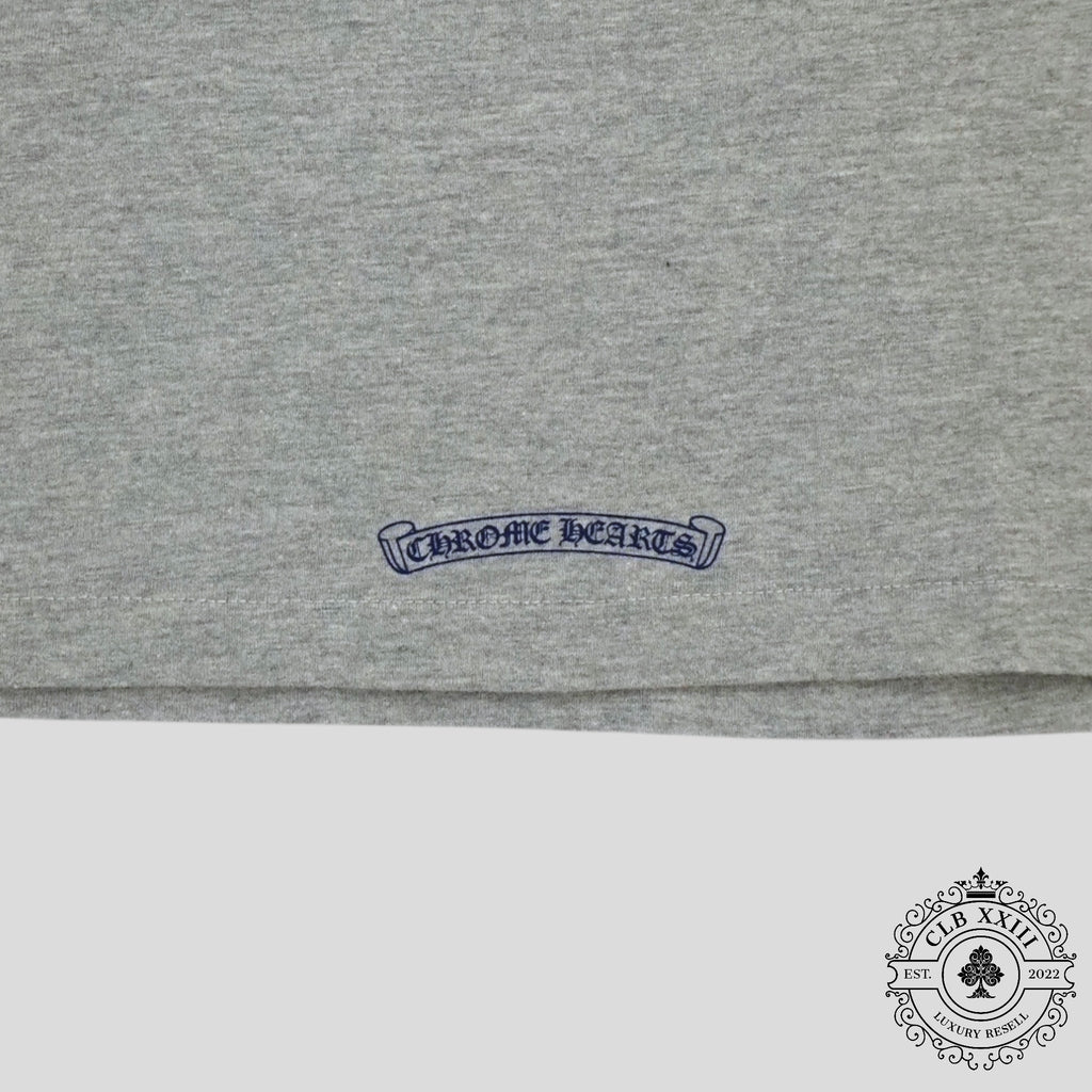 Chrome Hearts Women's Triple Cross Flocked Sleeveless Shirt in Gray