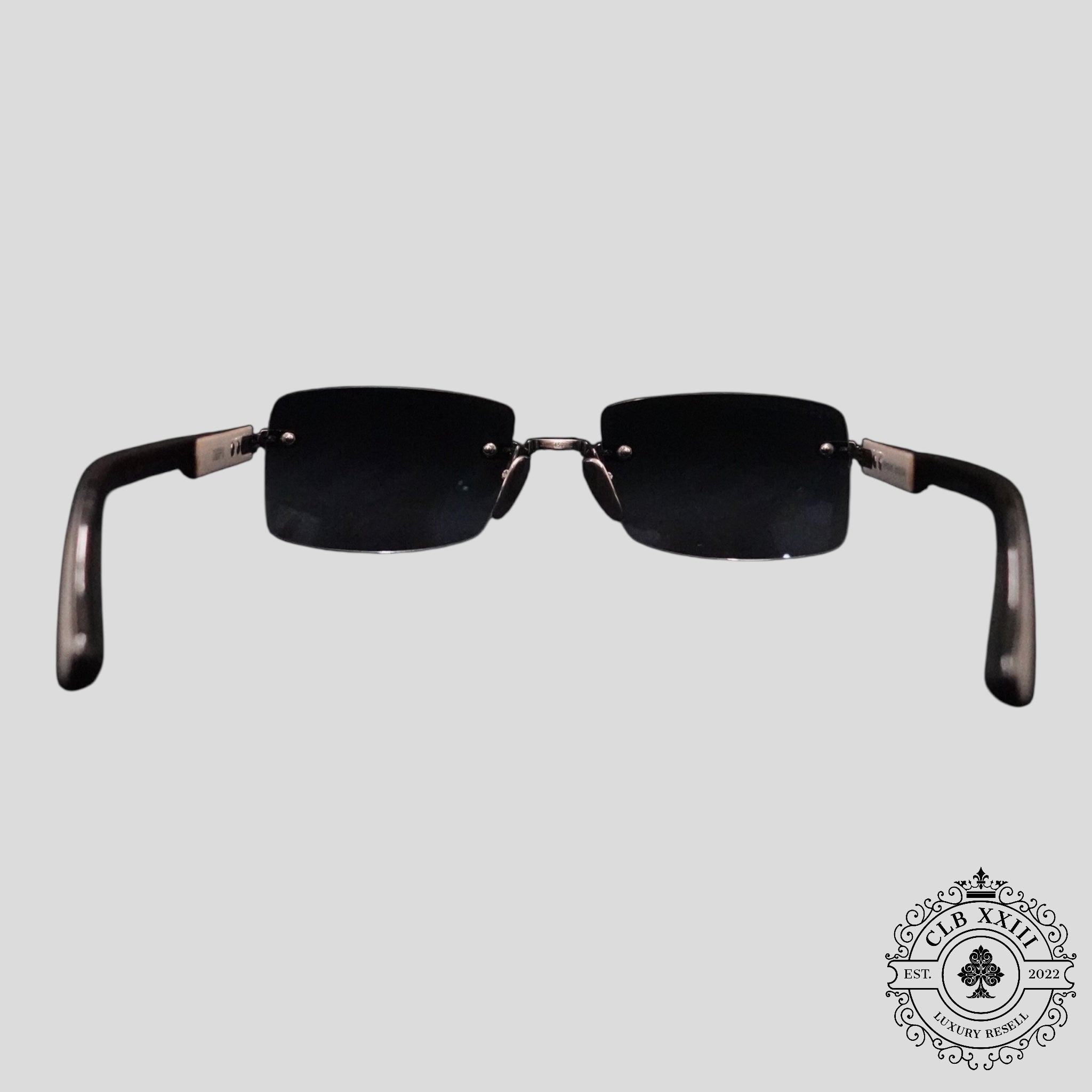 Chrome Hearts Deep II Sunglasses in White/Silver