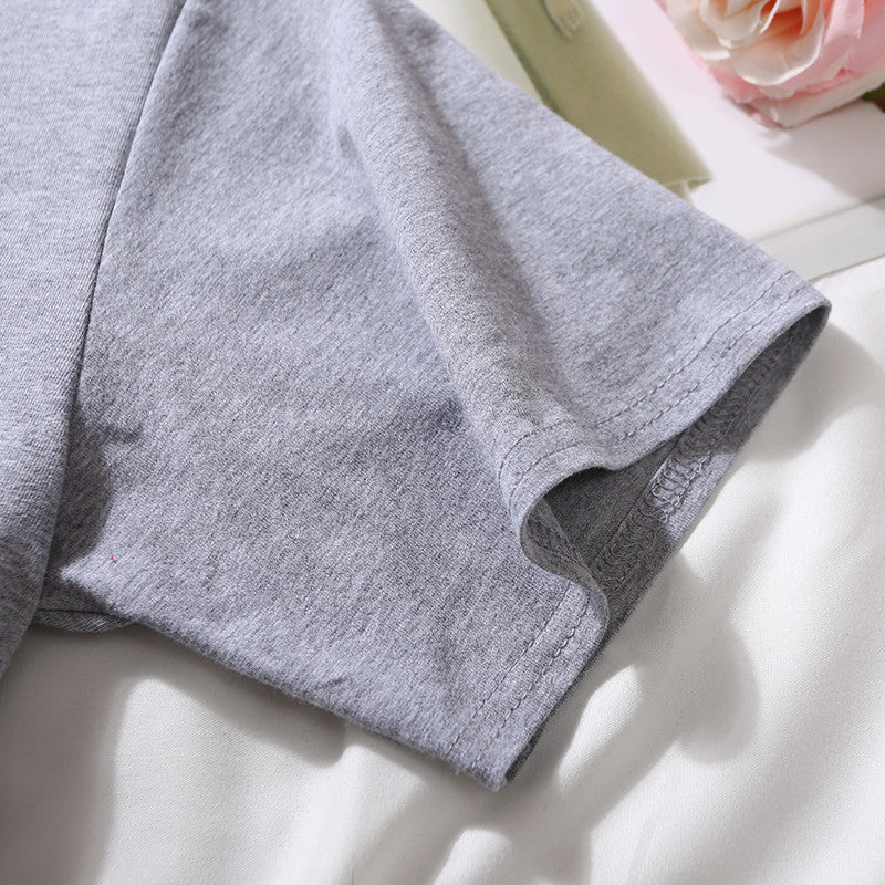 T-shirt court uni polyvalent pour étudiantes