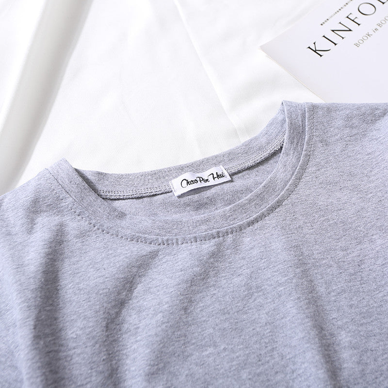 T-shirt court uni polyvalent pour étudiantes