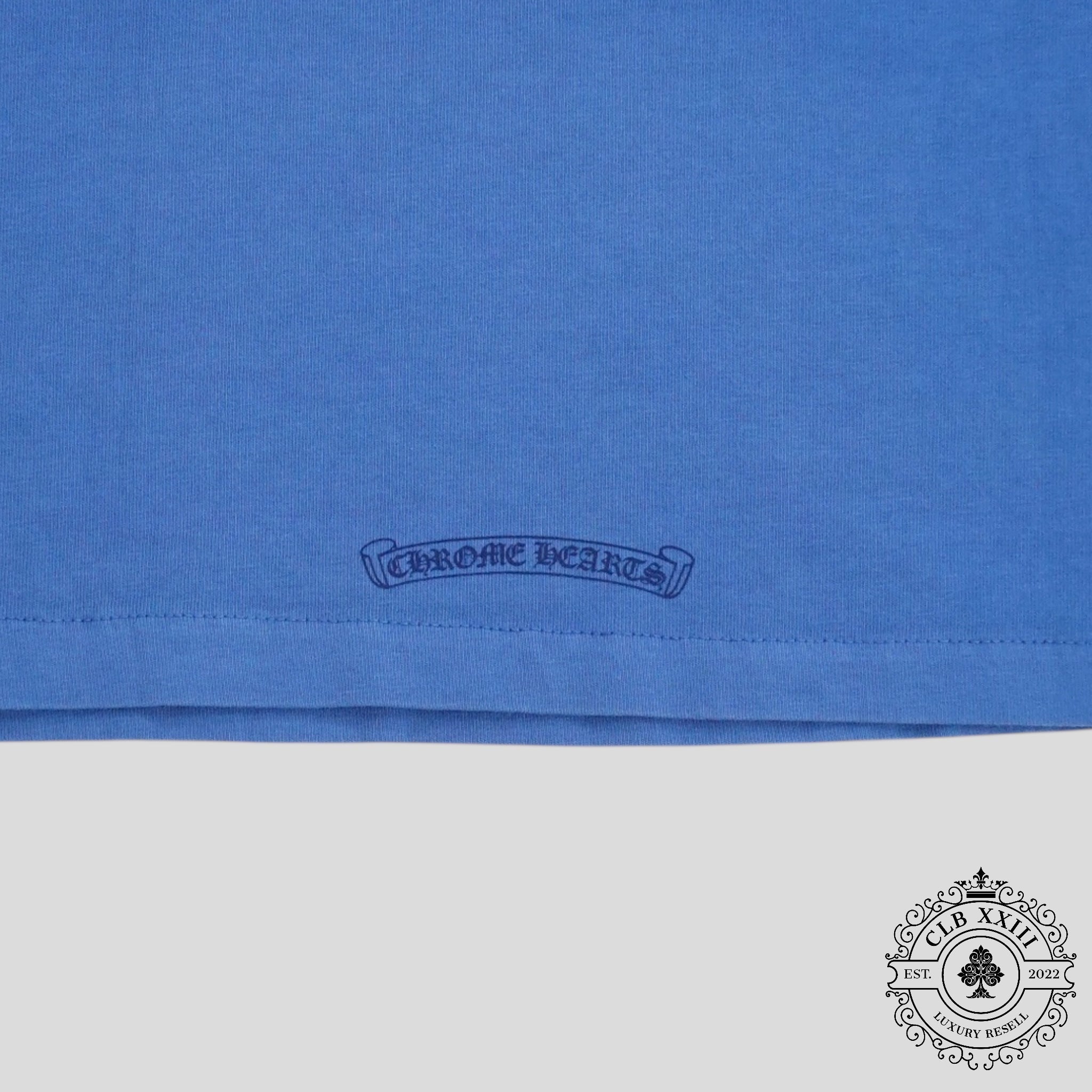 Chrome Hearts Women's Triple Cross Flocked Sleeveless Shirt in Blue