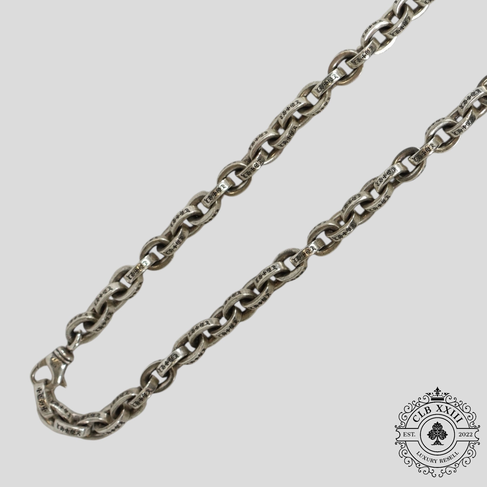 Chrome Hearts XXL Paper Chain Necklace in Silver