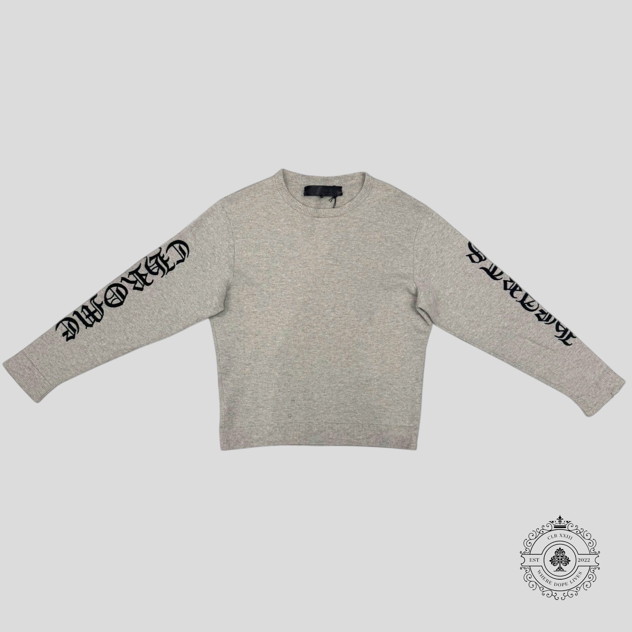 Chrome Hearts Cashmere Knit Sweater in Grey