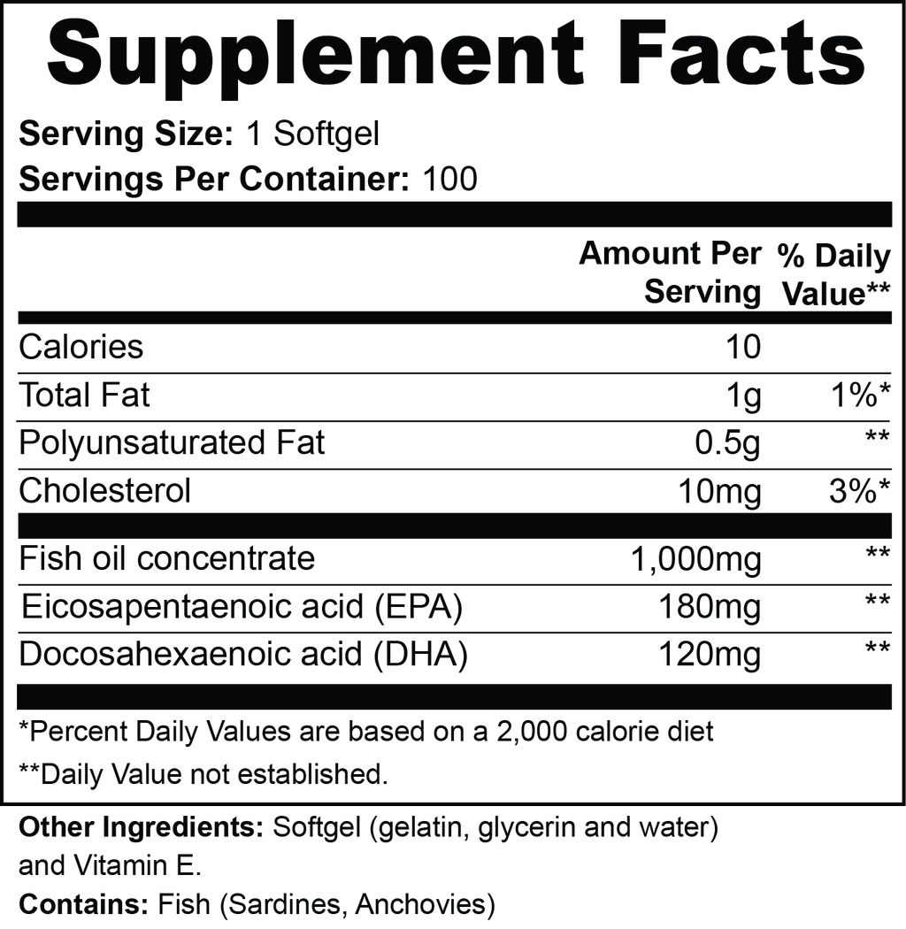 Omega-3 Essential Softgels - EPA, DHA & Vitamin E