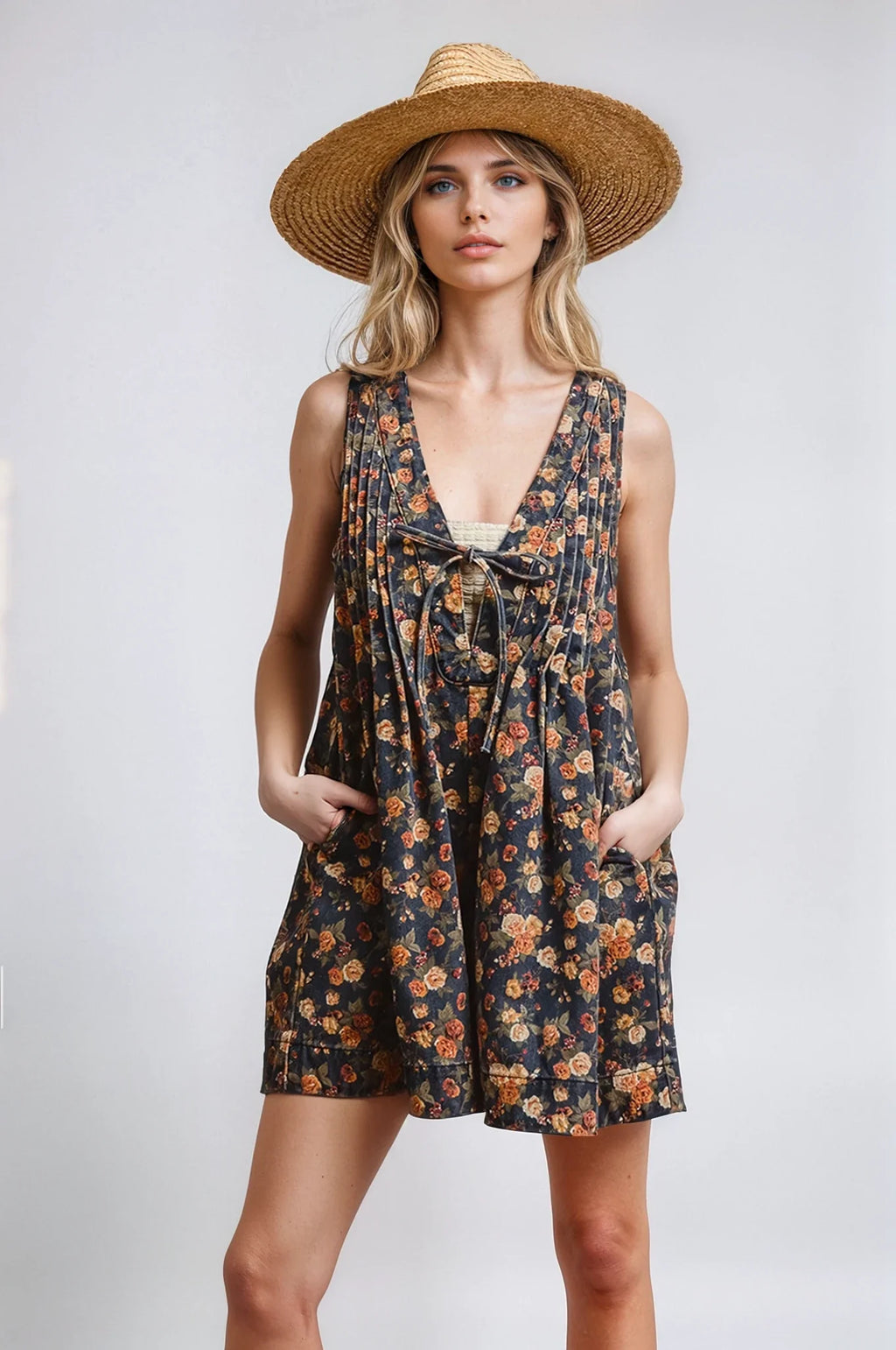 Salopette en jean Vintage Bloom
