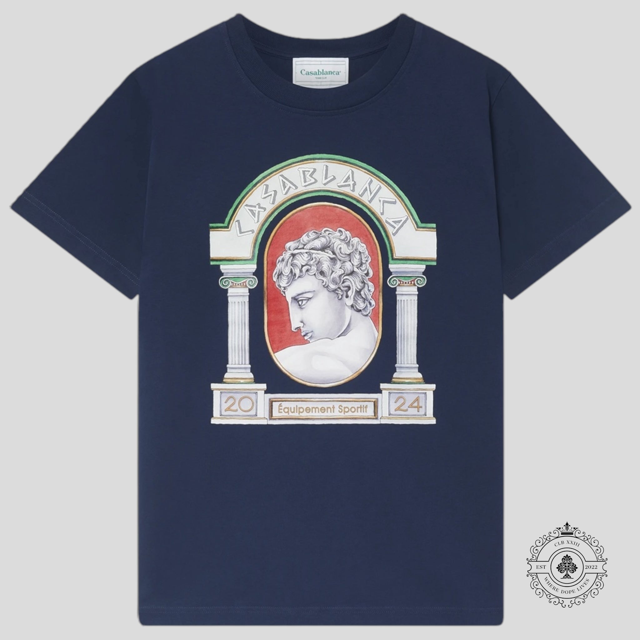 Casablanca La Medaille Tee in Navy