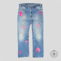 Chrome Hearts Cross Patch Jeans in Pink