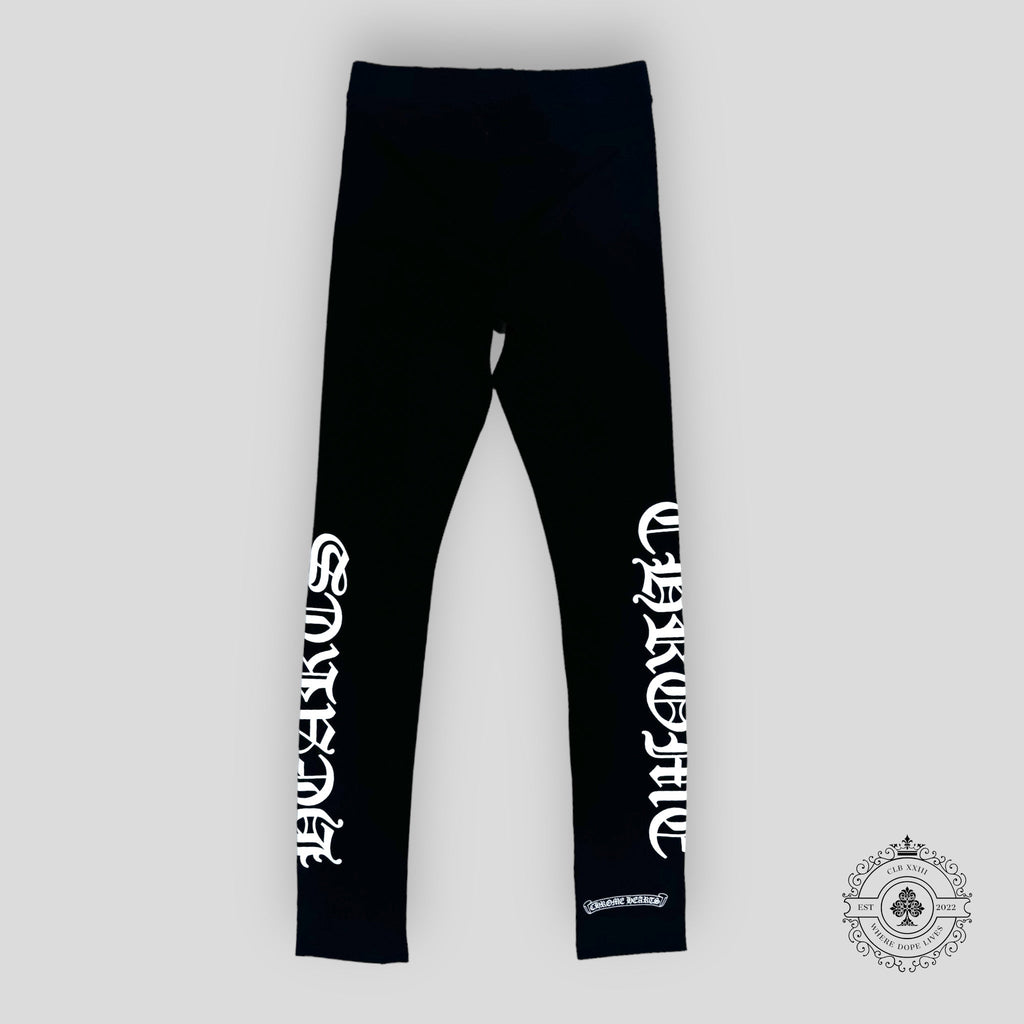 Chrome Hearts Horseshoe Logo Leggings in Black