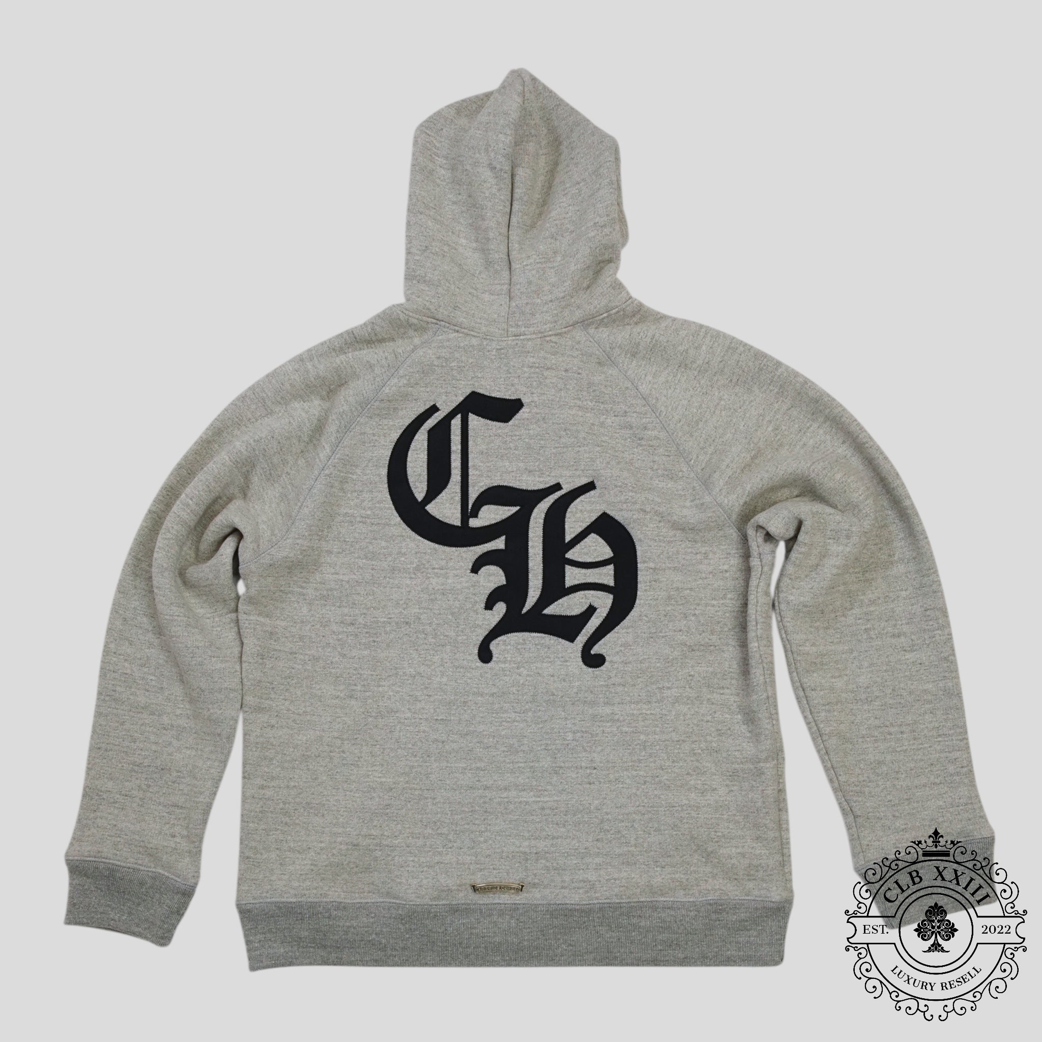 Chrome Hearts Cemetery Cross Seven-11 Hoodie in Grey