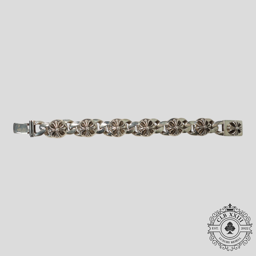 Chrome Hearts Cross 6 Link Cuban Bracelet in Silver