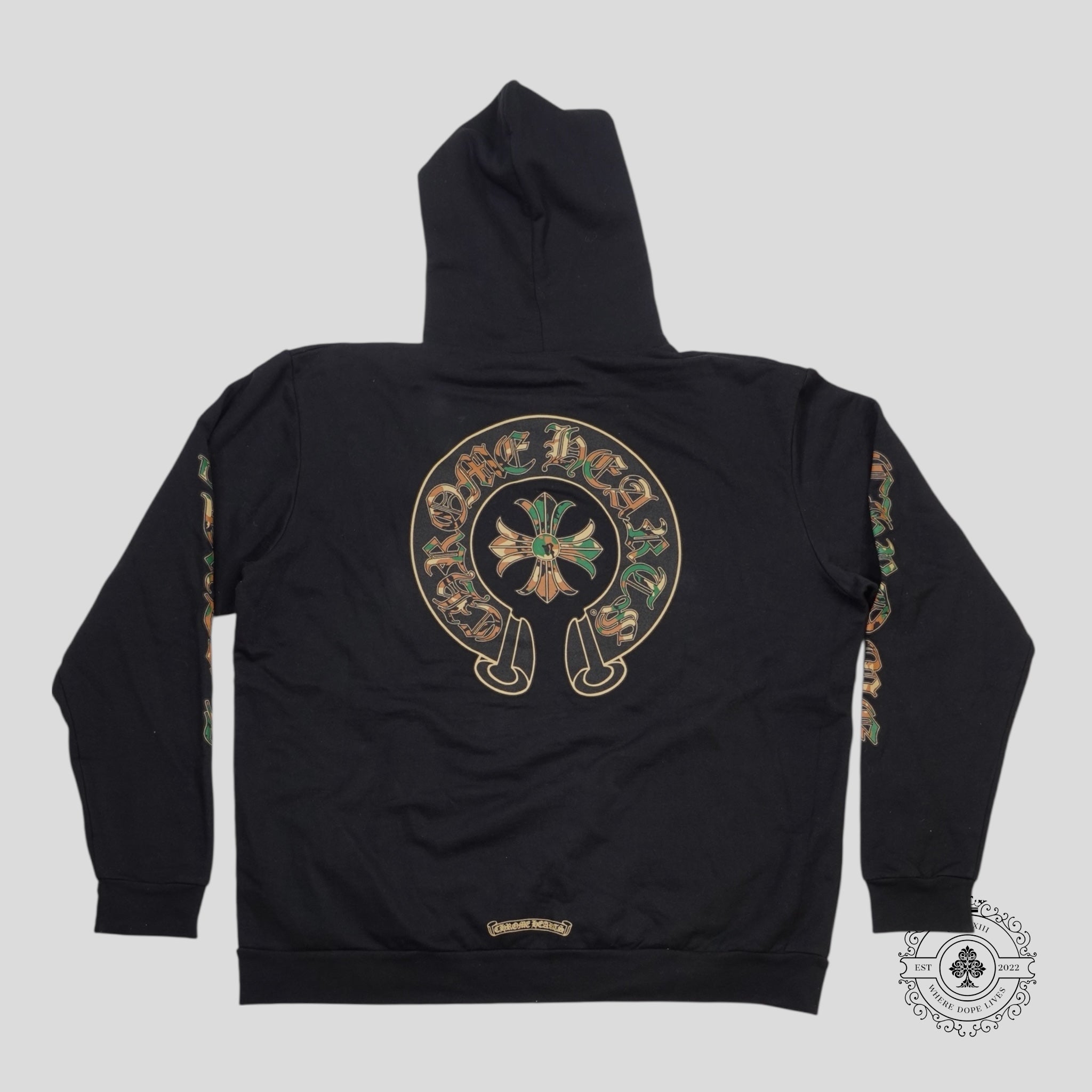Chrome Hearts Triple Cross Hoodie in Black/Camo