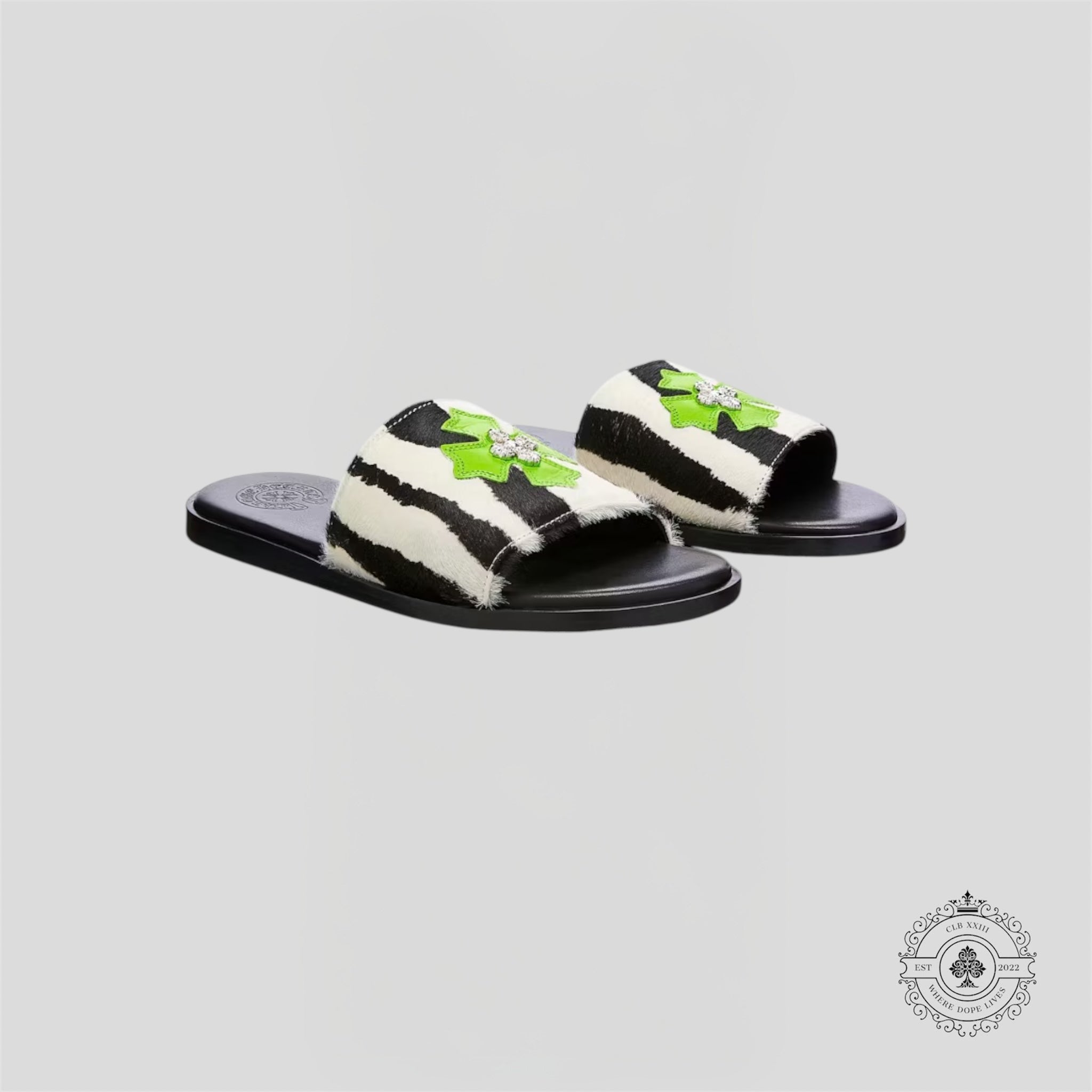 Chrome Hearts Zebra Slides