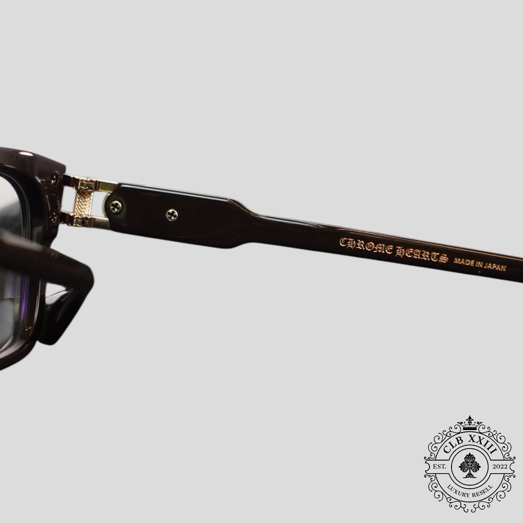 Chrome Hearts Bulge Glasses in Brown/Gold