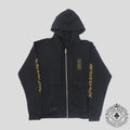 Chrome Hearts Vertical Logo Zip Up in Black / Olive