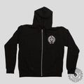 CHROME HEARTS MIAMI EXCLUSIVE HORSESHOE LOGO ZIP-UP HOODIE - BLACK