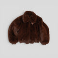 Amiri Cropped Faux Fur Zip Up