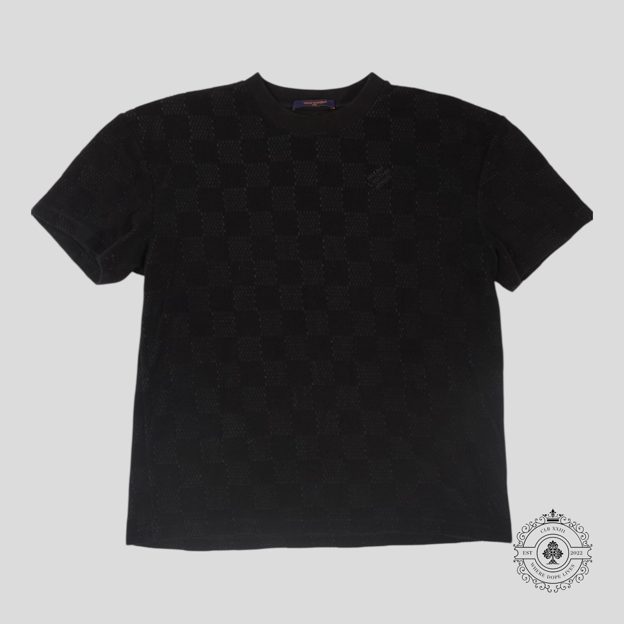 Louis Vuitton Damier French Terry Tee in Black