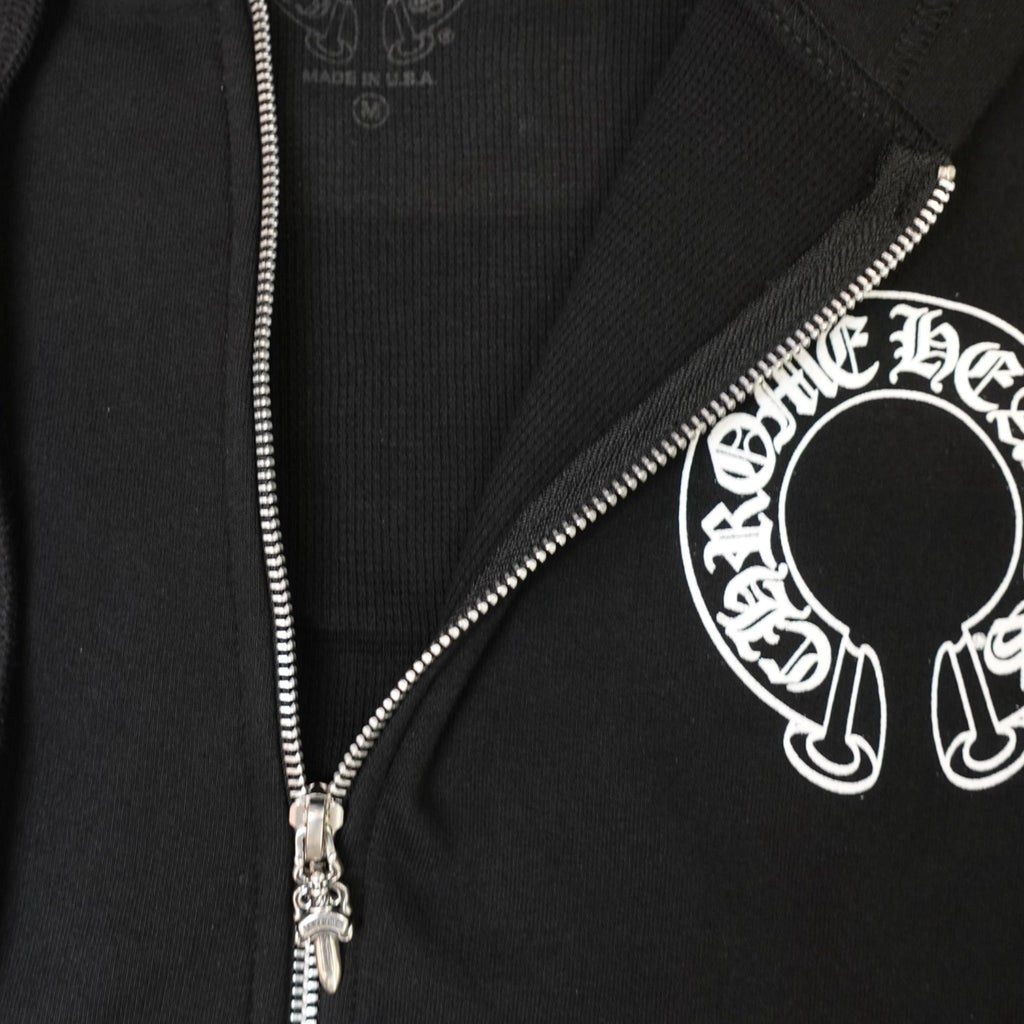 Chrome Hearts Thermal Lined Horseshoe Zip Up Hoodie
