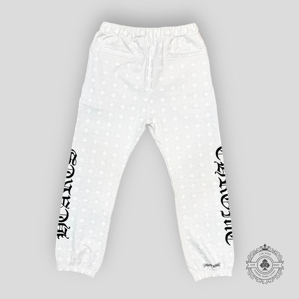 Chrome Hearts All Over Monogram Sweatpants in White