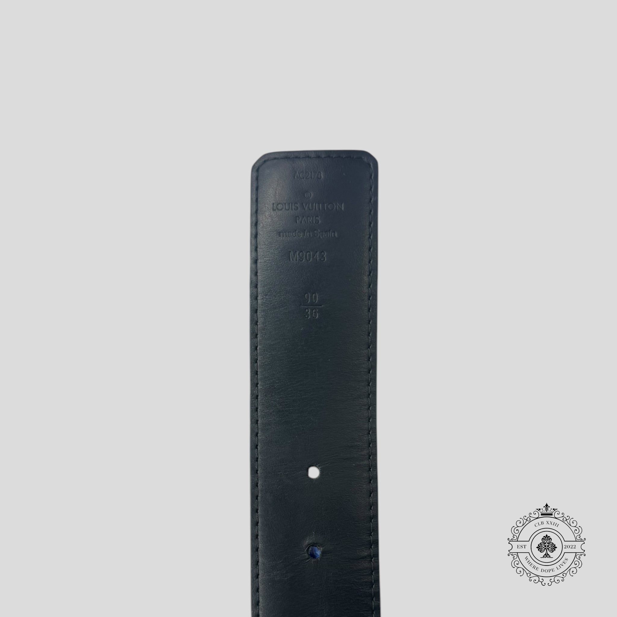 Louis Vuitton Monogram Eclipse Taigarama Belt in Black