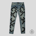 Amiri Chemist Star Patch Jeans in Clay Indigo / Black