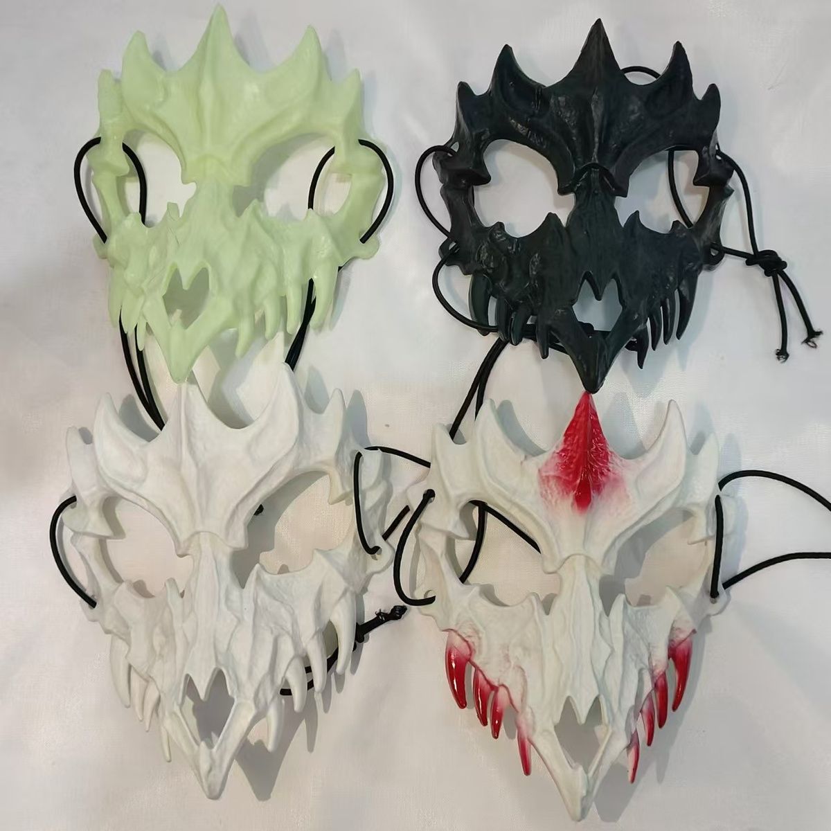 Masque demi-visage de tigre d'Halloween