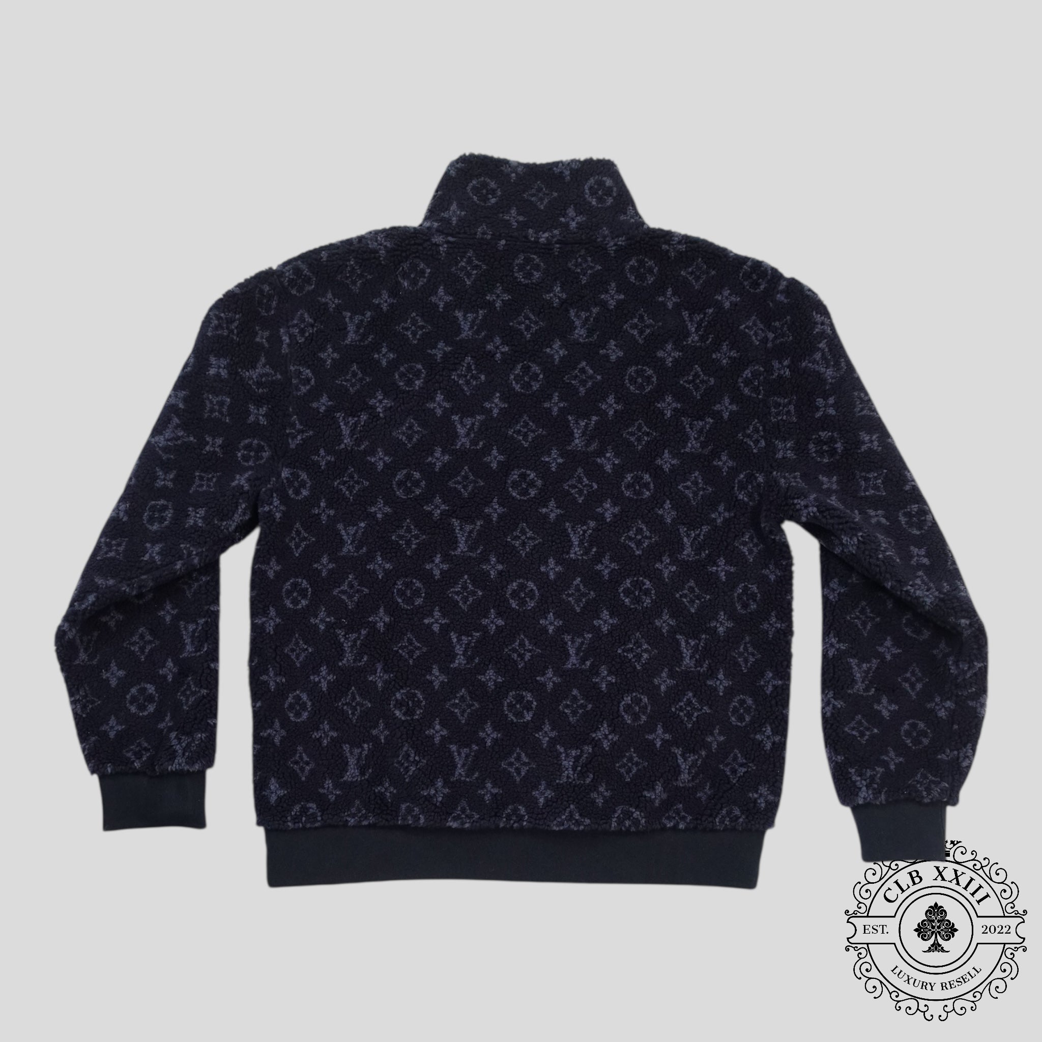 Louis Vuitton Monogram Fleece Jacket in Navy Blue