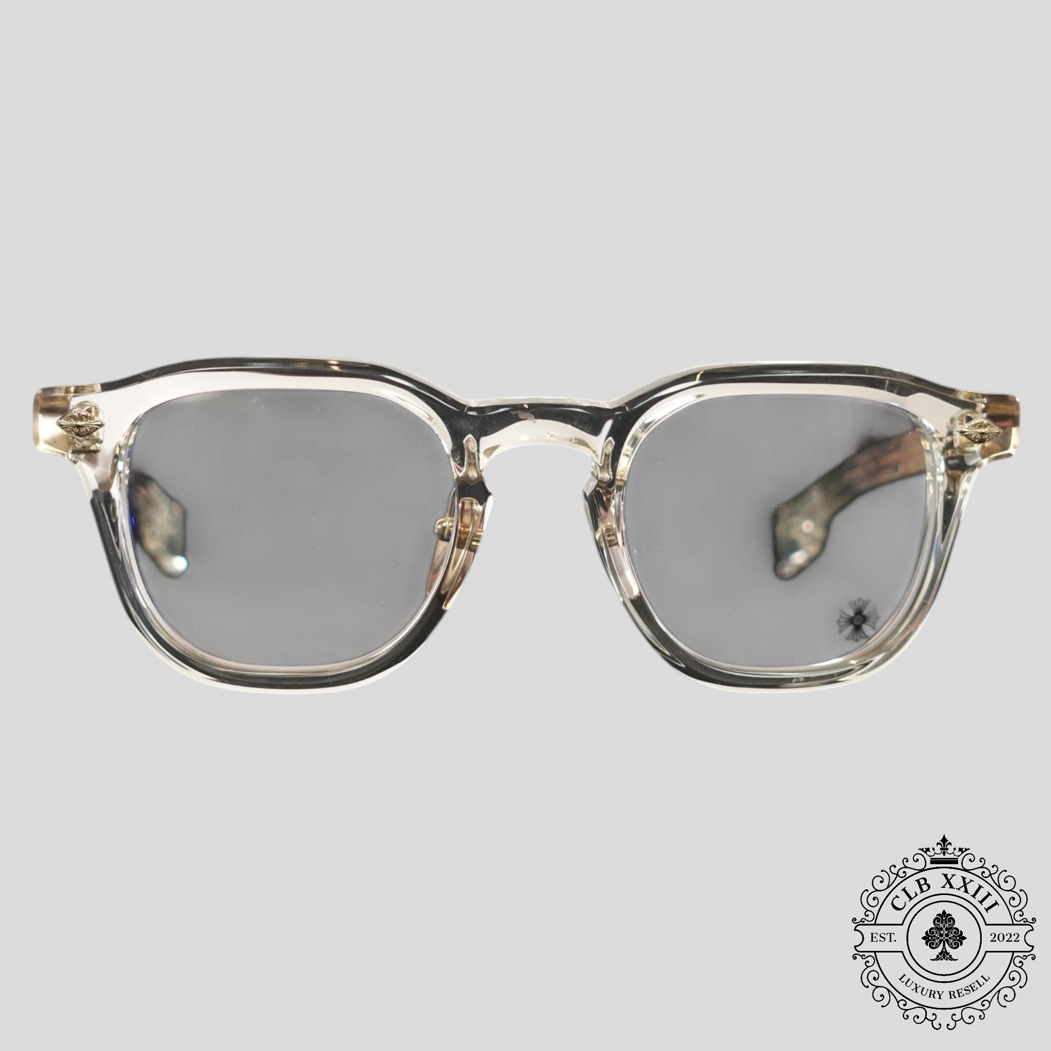 Chrome Hearts Chirp Chirp Glasses in Clear/Gold