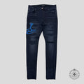 Amiri Blue Poison Archival Skinny Jeans in Black