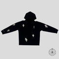 Chrome Hearts Cross Patch Hoodie in Black / White