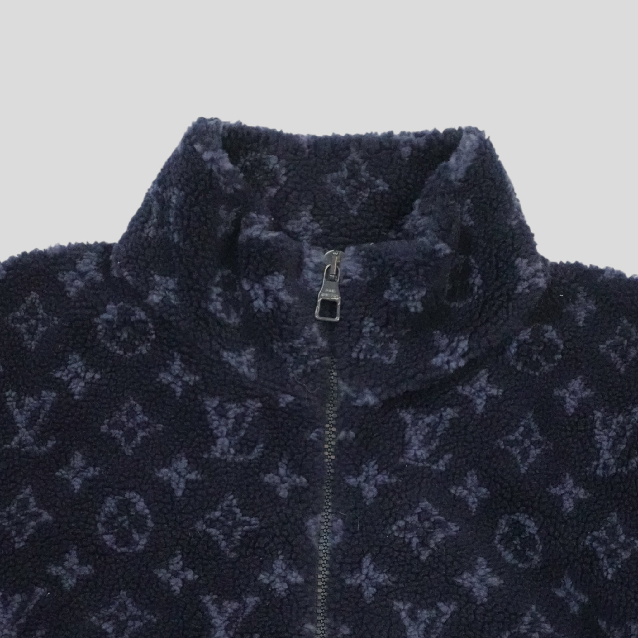 Louis Vuitton Monogram Fleece Jacket in Navy Blue