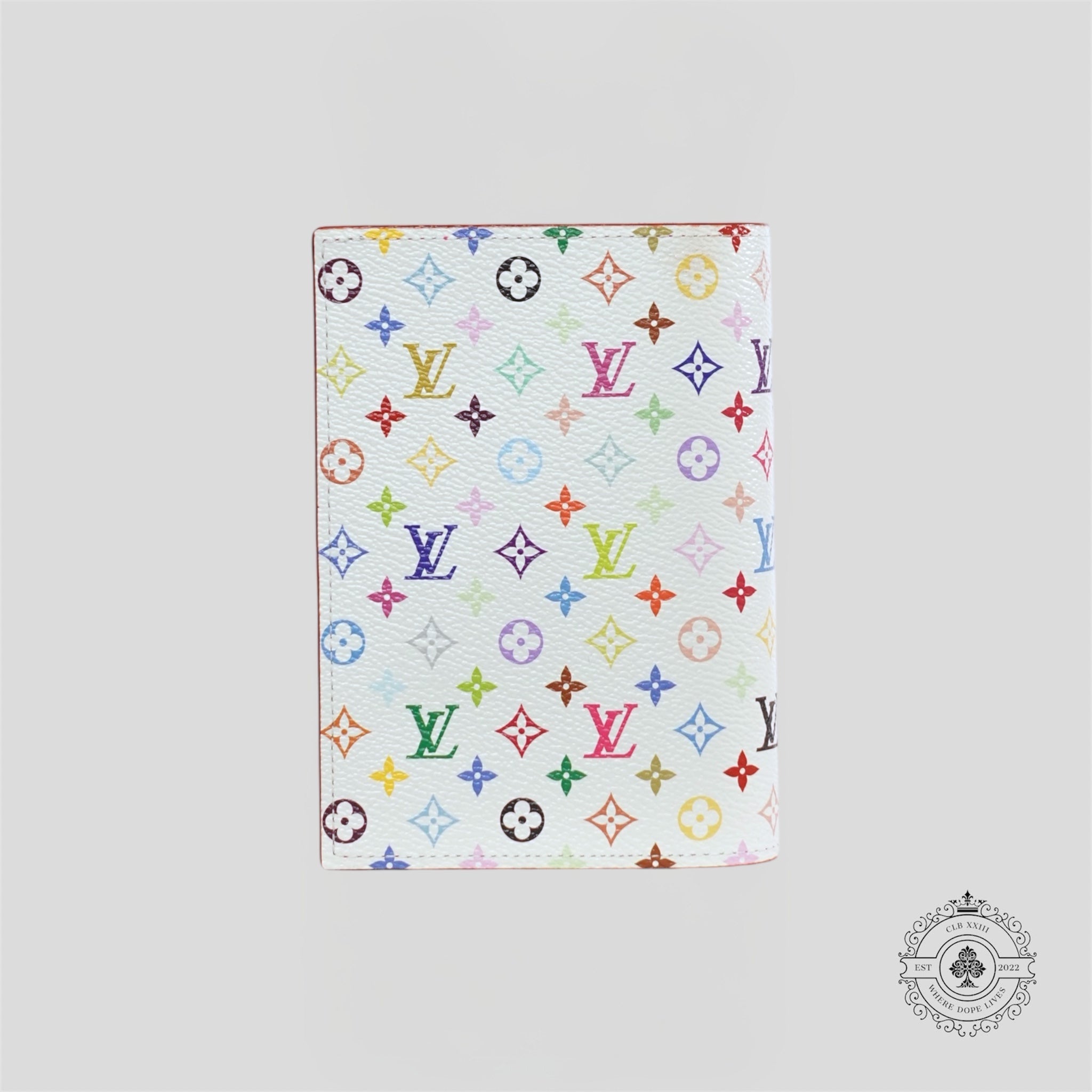 Louis Vuitton x Takashi Murakami Passport Cover in White