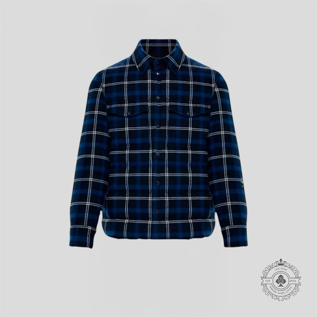 Moncler X Fragment Moron Flannel Jacked in Blue
