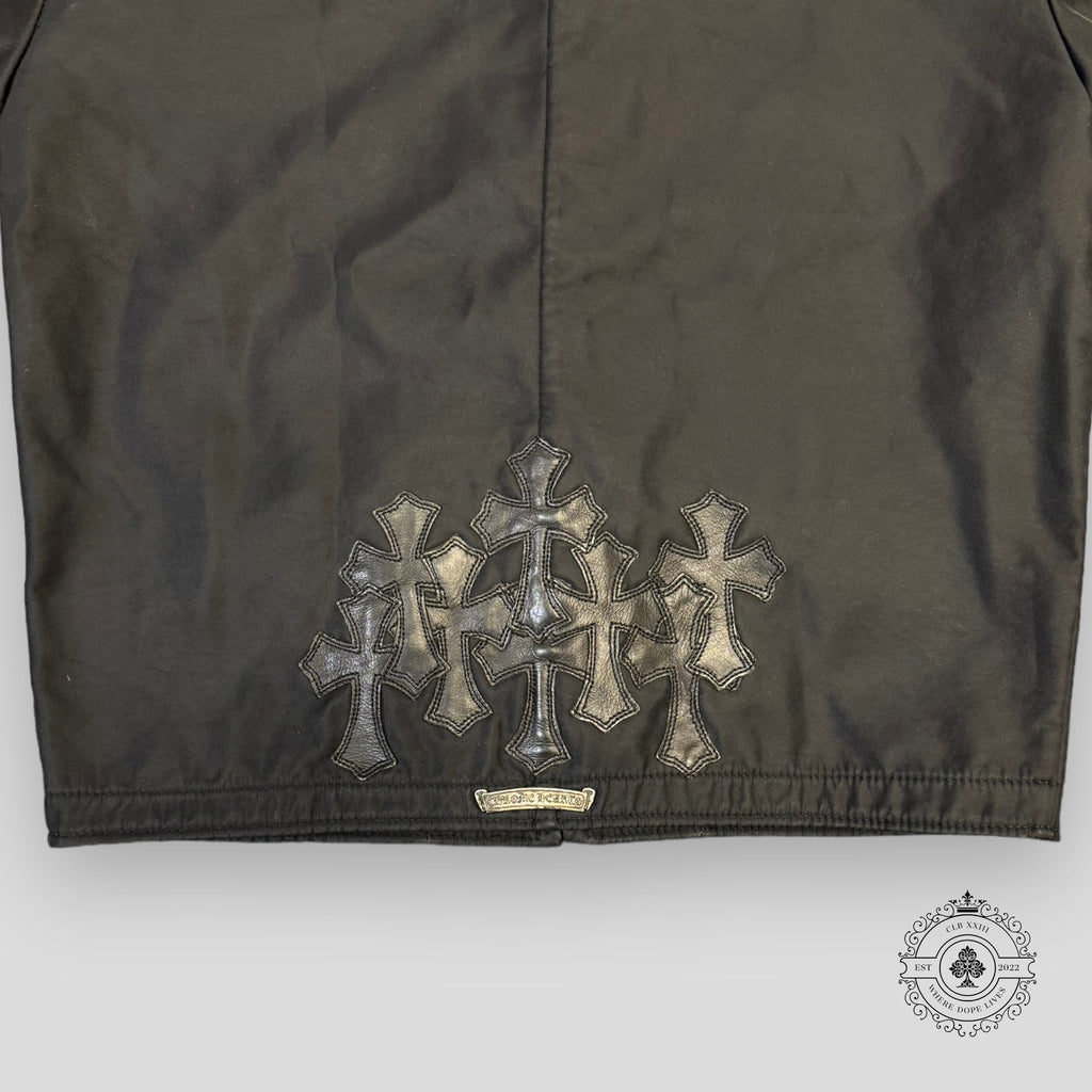 Chrome Hearts Cemetery Cross Patch Zip Up Work Jacket