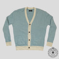 Amiri Fuzzy Wool Cardigan in Blue