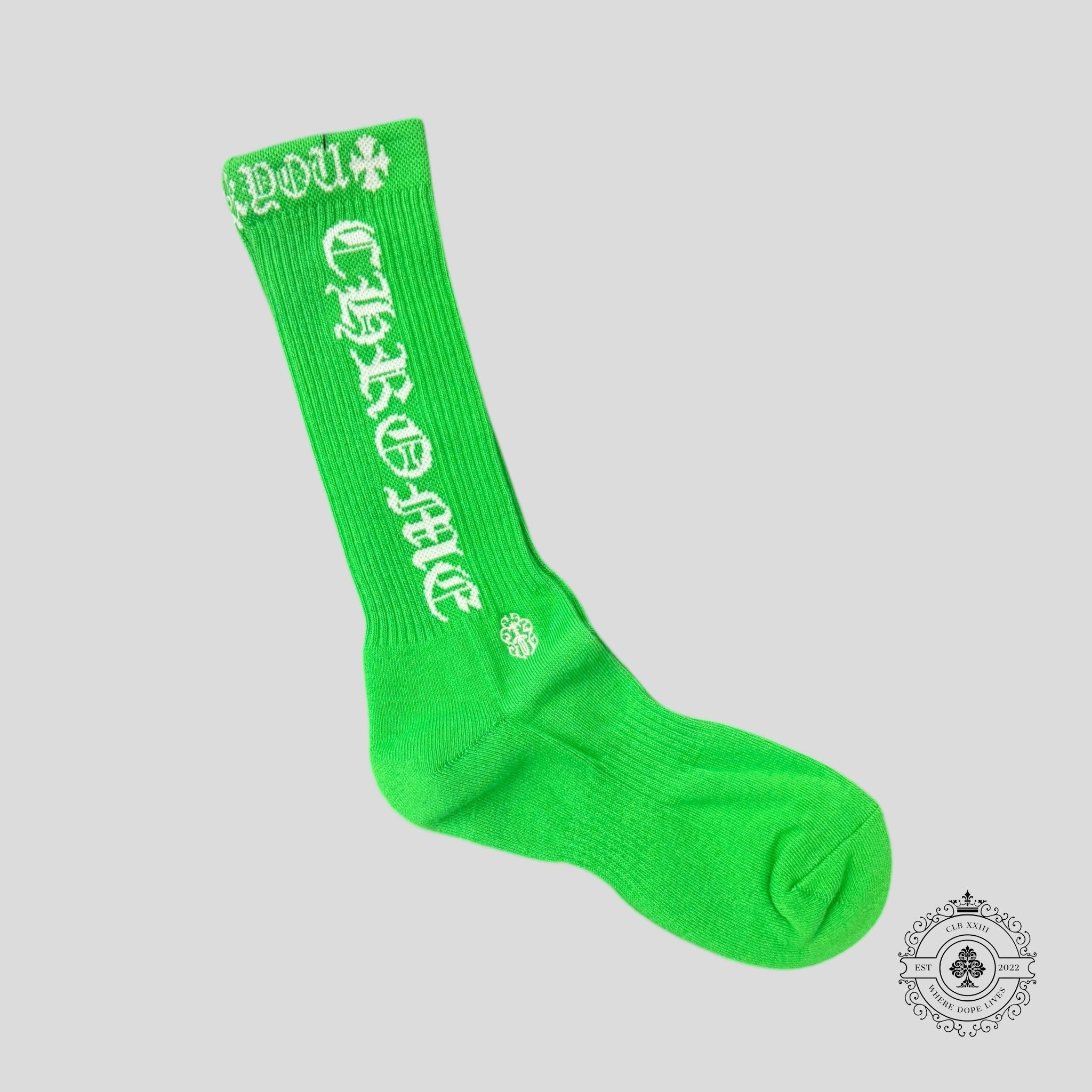 Chrome Hearts CH Logo Socks in Green