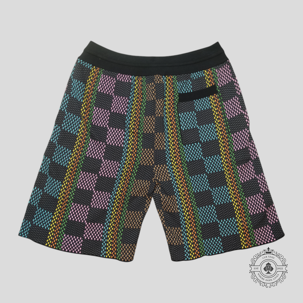 Louis Vuitton Damier Jacquard Shorts in Black/Multicolor
