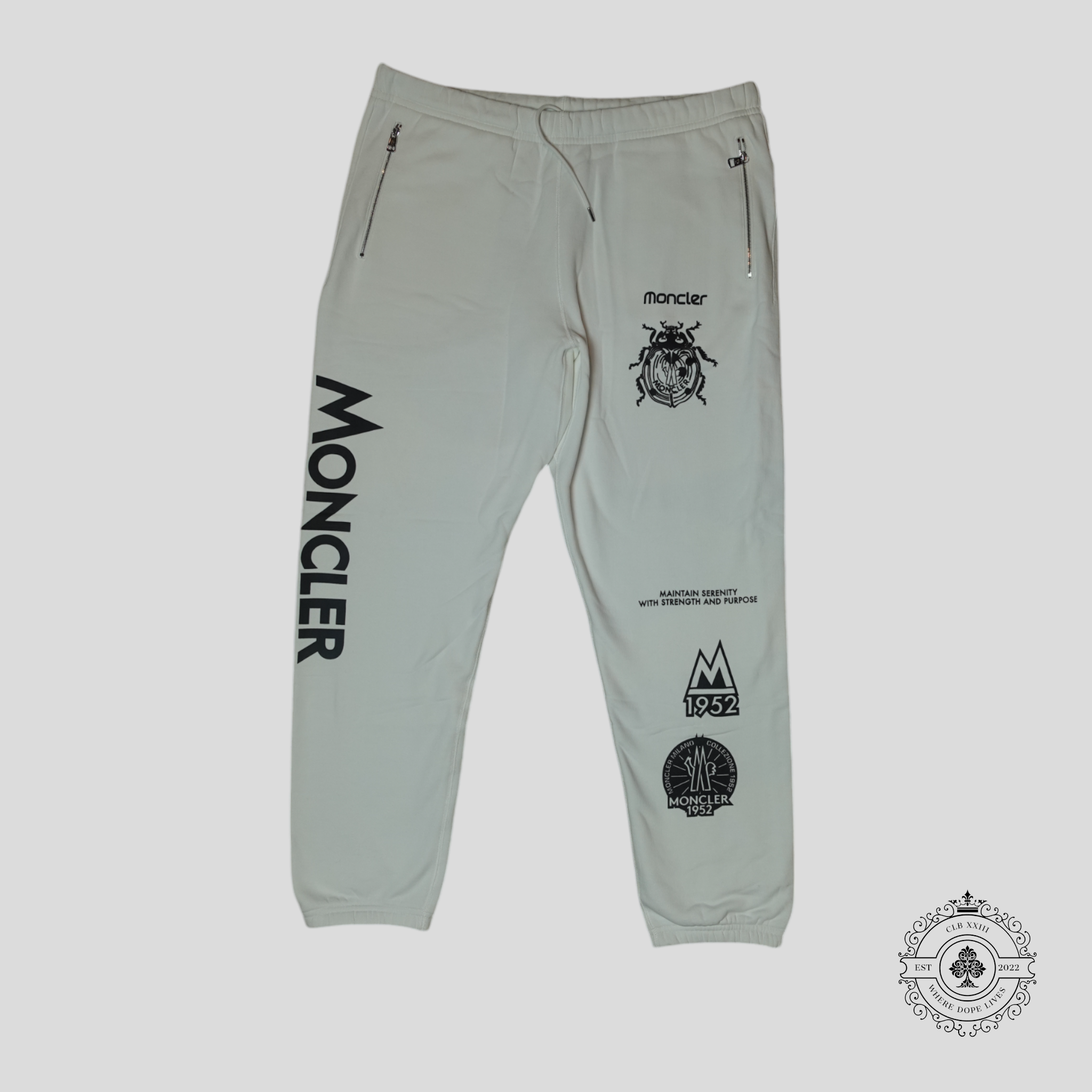 Moncler Genius 1952 Logo Sweatpants in White