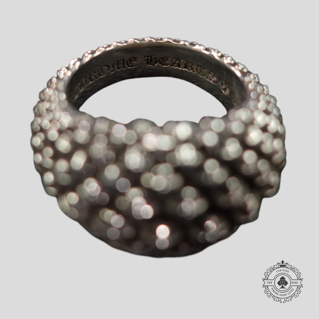 Chrome Hearts Mini Cross Ball Ring in Silver