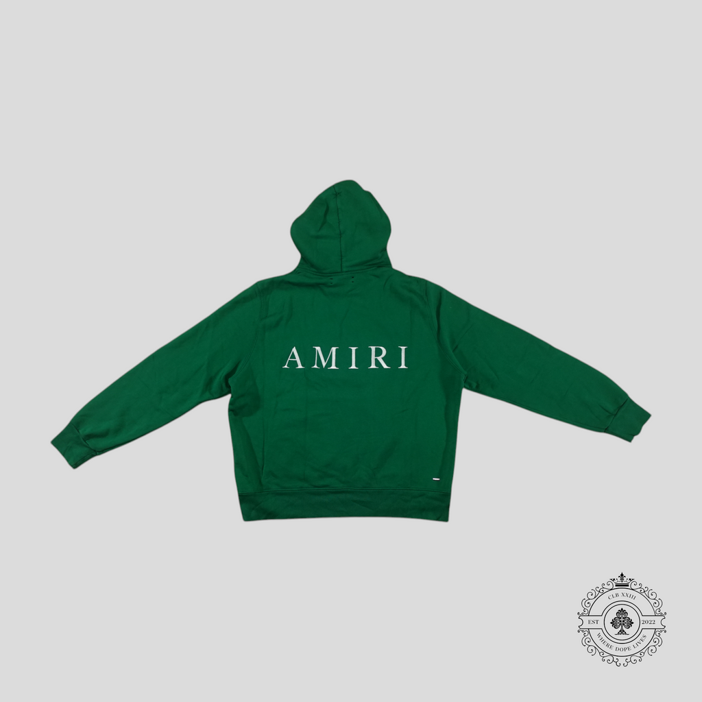 Amiri Embroidered MA Logo Hoodie in Green