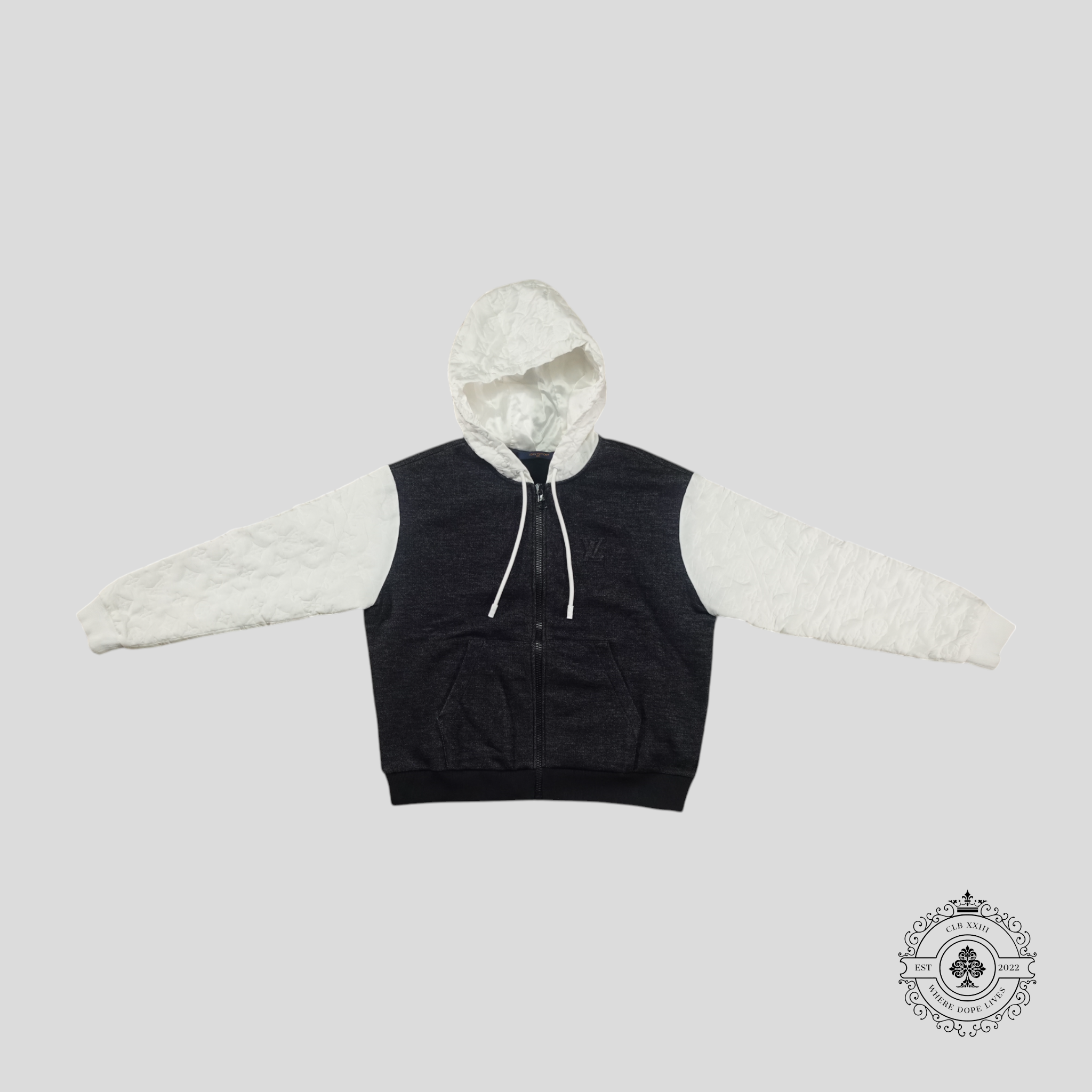 Louis Vuitton Hybrid Monogram Hooded Blouson in Blue/White