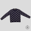 Gucci GG Jacquard Sweater in Navy Blue