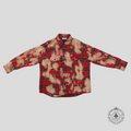 Celine Bleached Flannel Overshirt in Red