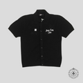 Amiri Surf Club Crochet Polo in Black