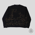 Louis Vuitton Music Line Embroidered Crewneck in Black
