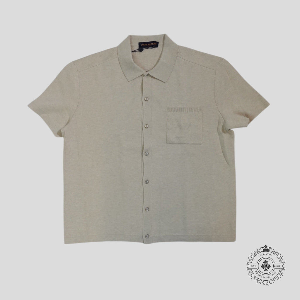 Louis Vuitton Safari Monogram Knit Shirt in Khaki